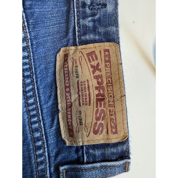 Vintage Y2K 90s Flare Jeans Express Women’s Size 8 Precision Fit Riot Siren - Picture 4 of 8